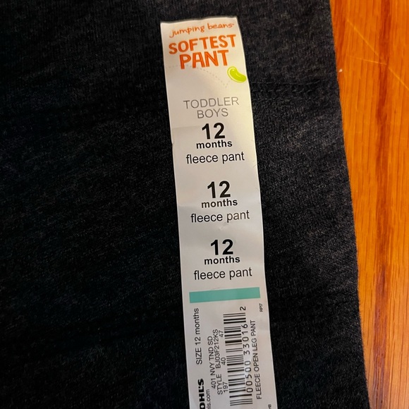 Two pair of pants (jeans and sweatpants); NWT; both size 12 months - Picture 3 of 3